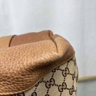 GUCCI GG Supreme Twins Medium Brown Tote