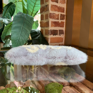 PRADA Lilac Mink Fur Tropical Clutch