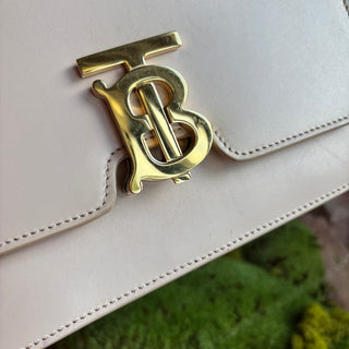 BURBERRY Small TB Leather Pink Crossbody