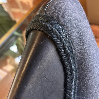 LOUBOUTIN Deroba Gray Flannel Peep Toe Espadrilles Booties SZ 40 (US 10)