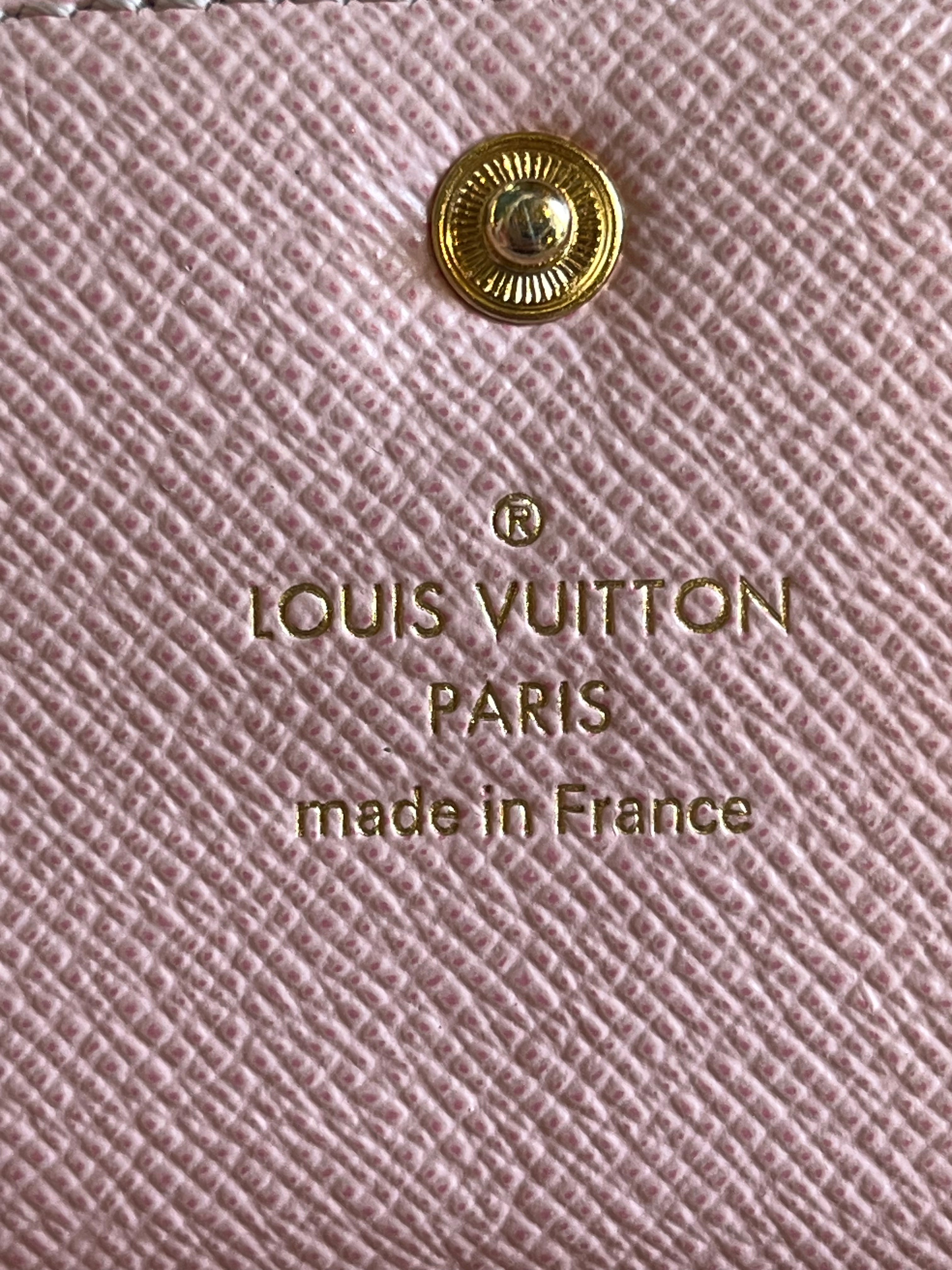 Louis Vuitton Emilie Wallet Damier Azur Canvas w/ Rose Ballerine