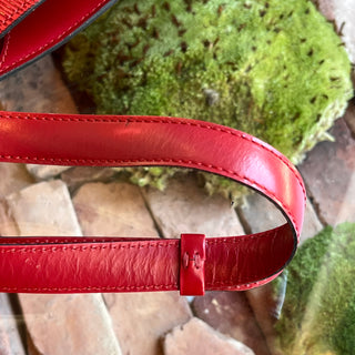 LOUIS VUITTON Cluny Castillan Red Epi Leather Bucket Bag