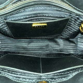 PRADA Convertible Bicolor Saffiano Leather Open Tote