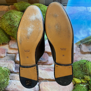 GUCCI Horsebit Brown Leather Loafers SZ 38 (US 8)
