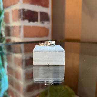 DAVID YURMAN 18K Cable Ring w/ 7 Diamonds SZ 6