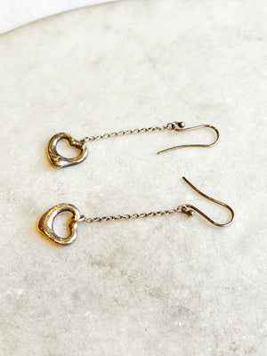 Tiffany & Co Elsa Pereti Open Heart Drop Earrings