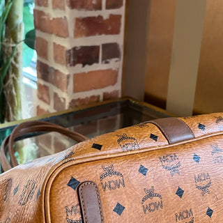 MCM Liz Reversible Cognac Monogram Canvas Tote Bag