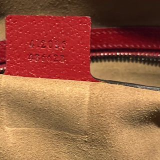 GUCCI GG Supreme Tian Red Coated Canvas Tote