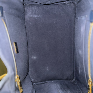 PRADA Canapa Navy Blue Medium Tote