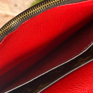 LOUIS VUITTON Coquelicot LV Monogram Canvas Emilie Wallet