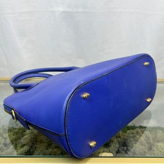 CELINE Dome Royal Blue Leather Satchel TS3737