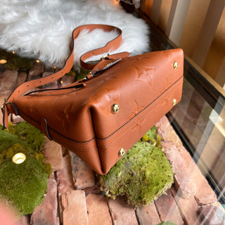 LOUIS VUITTON Carryall PM Cognac Empreinte Leather Hobo Bag
