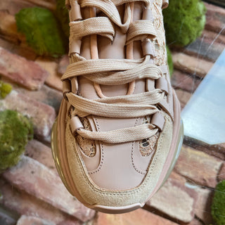 DOLCE&GABBANA Airmaster Pink Mixed Material Sneakers SZ 39.5 (US 9.5)