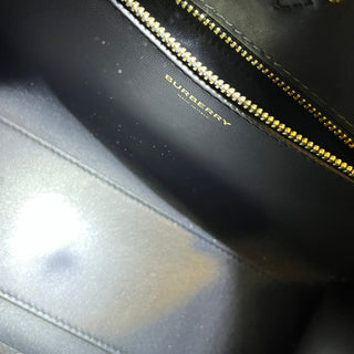 BURBERRY Frances Black Grainy Calf Leather Tote