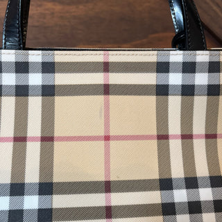 BURBERRY Nova Check Coated Canvas Small Tote