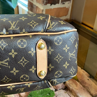 LOUIS VUITTON Galleria PM Brown Monogram Canvas Hobo Bag