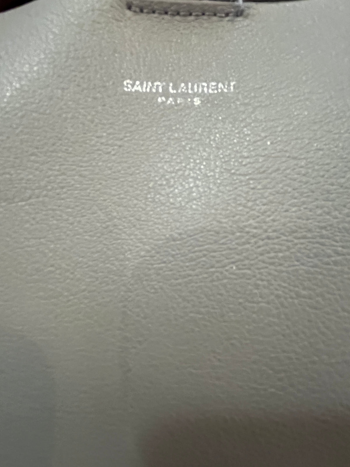 SAINT LAURENT Gray Leather North South Shopper