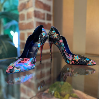 LOUBOUTIN Hot Chick Starlight Patent Leather Pumps SZ 35 (US 5)
