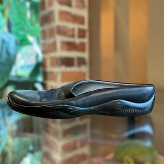 PRADA Black Leather Slip On Mules SZ37.5(7.5US)