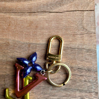 LOUIS VUITTON Multuicolor Metal New Wave Bag Charm and Key Holder