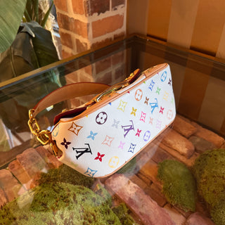LOUIS VUITTON Marilyn White Monogram Multicolor Canvas Shoulder Bag