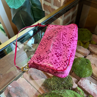 LOUIS VUITTON Pochette Accessories Limited Edition Pink Leather Cosmic Blossom Shoulder Bag