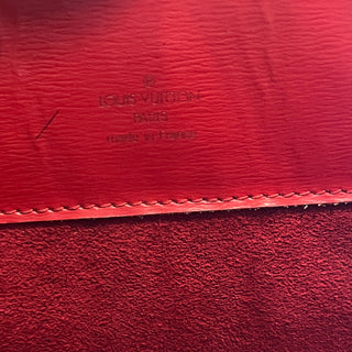 LOUIS VUITTON Cluny Castillan Red Epi Leather Bucket Bag