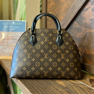 LOUIS VUITTON Alma BNB Monogram Canvas Black Top Handle