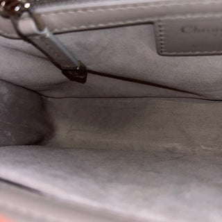 DIOR Jolie Small Gray Tweed Flap Top Handle Bag