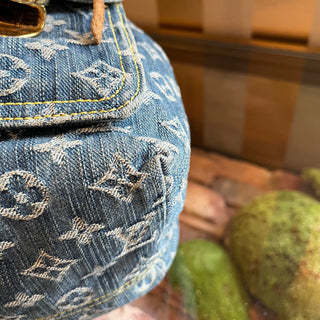 LOUIS VUITTON Sac A Dos Blue Denim Backpack