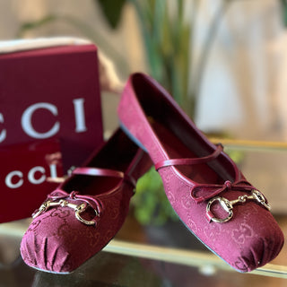 GUCCI Horsebit Ballet Flats SZ 37 1/2