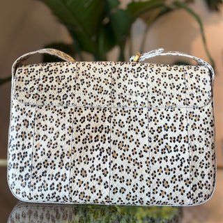 FENDI Leopard Print On Python Flap Shoulder Bag
