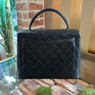 CHANEL Black Caviar Kelly Handle Bag