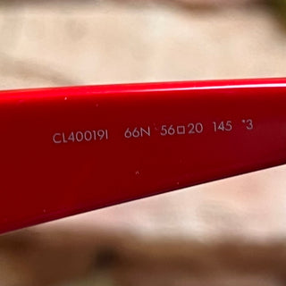 CELINE CL40019I 66N Red Acetate Cat Eye Sunglasses