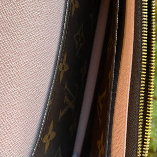 LOUIS VUITTON Monogram Emilie Pink Coated Canvas Wallet