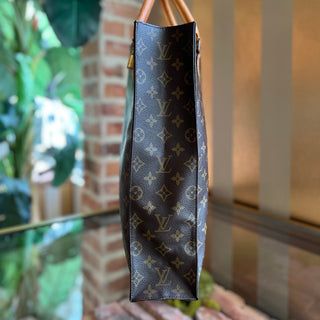 LOUIS VUITTON Sac Plat Brown Monogram Canvas Tote Bag