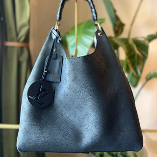 LOUIS VUITTON Blue Monogram Carmel Shoulder Bag