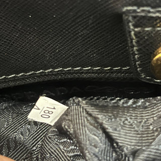 PRADA Convertible Bicolor Saffiano Leather Open Tote