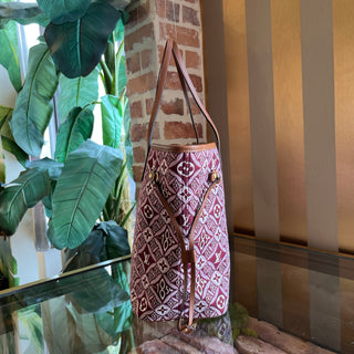 LOUIS VUITTON Neverfull MM 1854 Maroon Jacquard Canvas Tote Bag