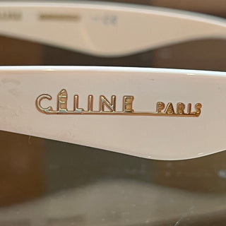 CELINE CL40019I 25N White Acetate Cat Eye Sunglasses