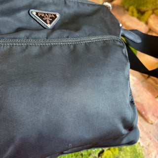 PRADA Black Nylon Messenger Bag