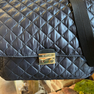 MZWALLACE Crosby Lock Large Black Nylon Quilted Crossbody Bag
