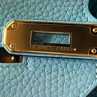HERMES Bleu Paon Togo Birkin 30