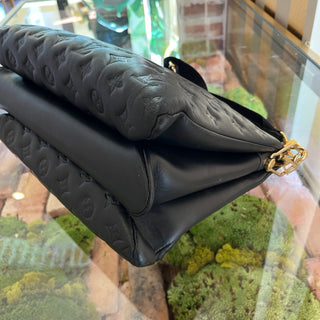 LOUIS VUITTON Coussin MM Black Monogram Embossed Leather Shoulder Bag