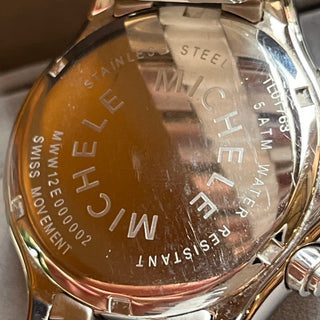 MICHELE Tahitian White Silver Stainless Steel Watch