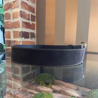 LORO PIANA Brown Suede Belt SZ 90/36
