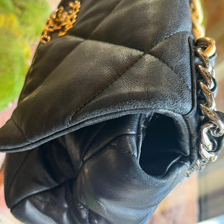 CHANEL 19 Medium Black Quilted Goatskin Shoulder Bag