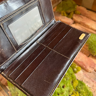 FENDI Sas Brown Vinatge Zucca Canvas Wallet