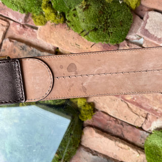 GUCCI Brown Guccissima Leather Interlocking G Buckle Belt SZ75/30(2US)