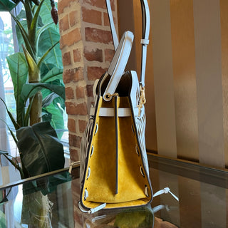 TORY BURCH Lee Radziwill Cutout Double Leather Tote Bag